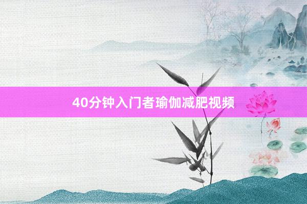 40分钟入门者瑜伽减肥视频